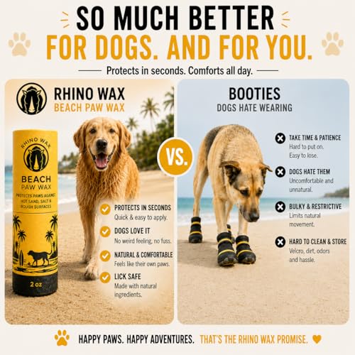 Rhino Wax Beach Paw Wax for Dog Beach Essentials, Hot Sand, Rocks & Salt - color: Paw Beach Wax