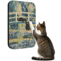 Cat Wall Scratcher, Art Cat Scratching Board for Indoor Cats - color: Lily Pond Bridge New