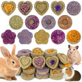 30PCS Guinea Pig Hay Grass Cake Food Set Natural Rabbit Chew Toys for Teeth - size: 30Pack-grass cake