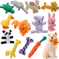 Sumind 12 Pcs Rope Dog Toys for Aggressive Chewers,Giraffe