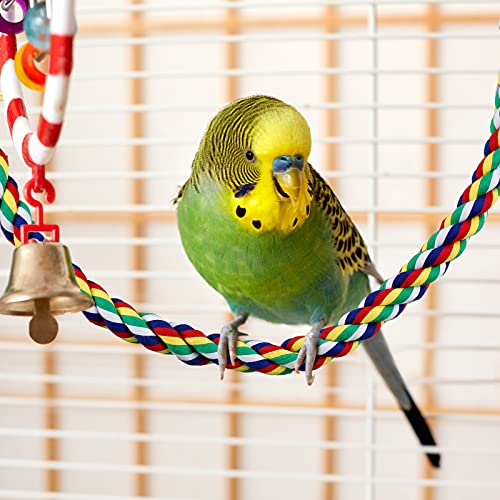 2 Pcs Bird Rope Perches Climbing Rope Bird Cage Accessories, 21.6 Inch - size: 21.6 Inch