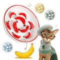 Ceramic Slow Feeder Cat Bowl, 6.3'' Wide Whisker Friendly Cat Puzzle Feeder - color: Bright Red, size: 1.2"H Standard