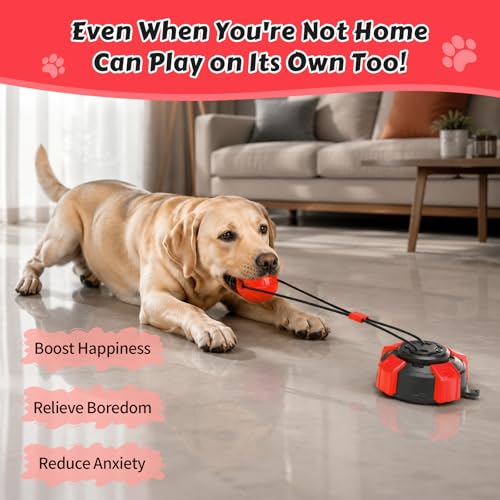Interactive Dog Toys Tug of War Toys for Aggressive Chewer - color: Red