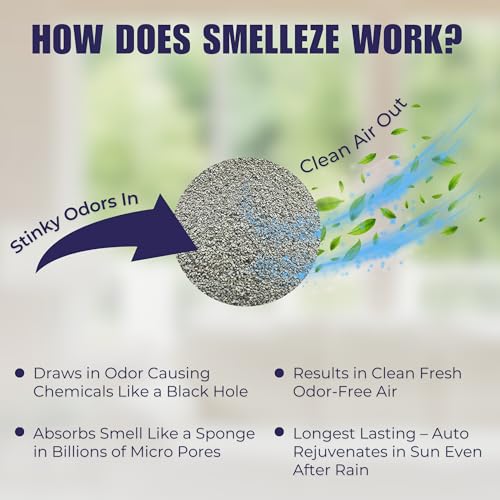 SMELLEZE Natural Urine Smell Removal Deodorizer Granules - 50 lb. Bag - size: 800 Ounce (Pack of 1)