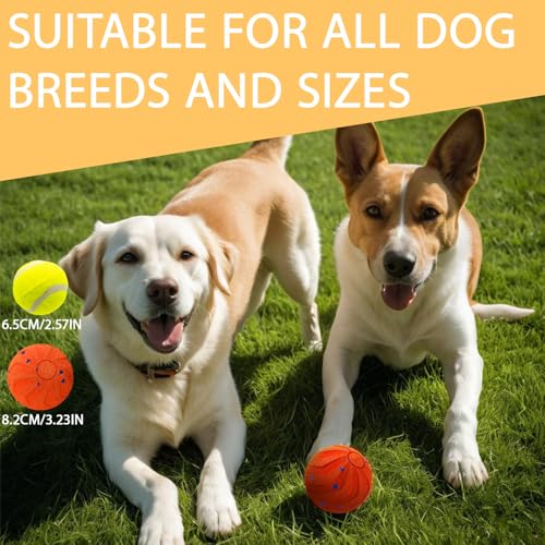 Interactive Dog Ball, 2 Modes Automatic Dog Toy, IPX7 Waterproof - color: Orange-1
