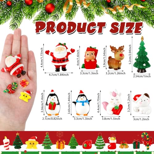 56Pcs Mini Christmas Resin Figures for Snow Globe and DIY Decors - style: Christmas Style