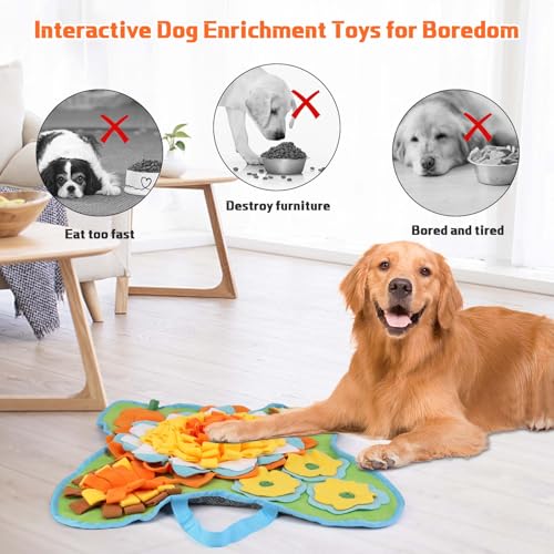 Yummy Sam Snuffle Mat for Small Medium Dogs Nose Smell Training, Green - color: Green