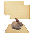 2PCS Rabbit Scratch Mat, Natural Bunny Pad Claws and Teeth Care, 16x12 - size: 16"x12"