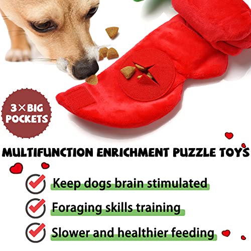 lilfrd Rose Valentines Day Dog Toy, Squeaky Crinkle Puzzle Gift for Dogs - style: Rose