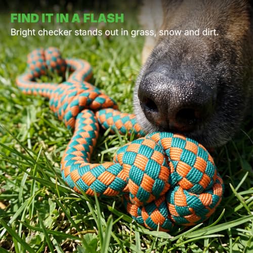 Dog Toys for Aggressive Chewers, Indestructible Dog Toys, Dog Tug Toy - color: Double Loop Tug