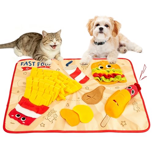 Gigwi Snuffle Mat for Dogs, Non-Slip Dog Puzzles for Smart Dogs and Cats