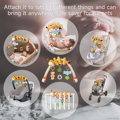 TUMAMA Baby Stroller Arch Toy,Portable Baby Mobile, Infants 0-12 Months - style: Spiral+Arch