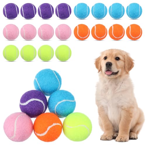 20Pcs Small Tennis Balls for Dogs, 2 Inch Mini Dog Training Tennis Balls