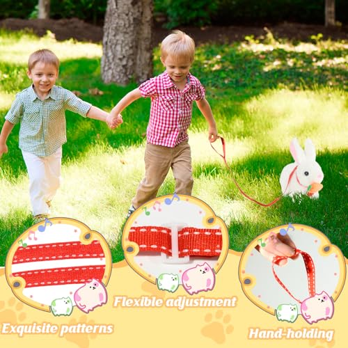 Hopping Rabbit Interactive Electronic Pet Plush Bunny Toy with Sounds and Movements Animated Walking Wiggle Ears Twitch Nose Gift for Toddlers Birthday - color: Bunny
