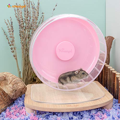 Niteangel Super-Silent Hamster Exercise Wheel: Quiet 8.2 inch Running Wheel - color: Pink, size: Small