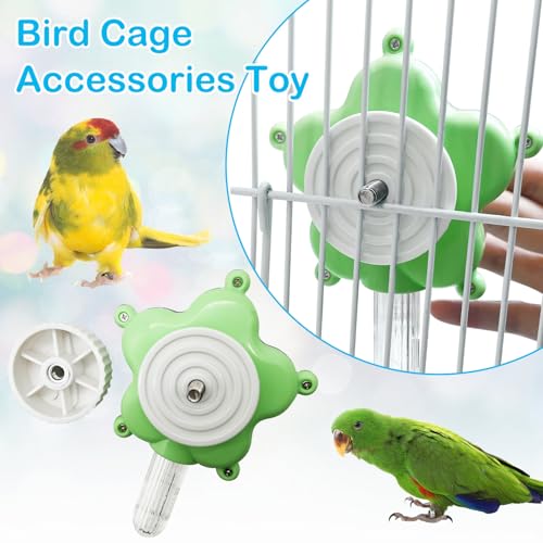 BNOSDM Bird Foraging Toys Cockatiel Foraging Wheel Parrot Cage Spinning Toys Parakeet Enrichment Puzzle Feeder Toy for Budgies Lovebirds Canaries (Purple) - color: Purple