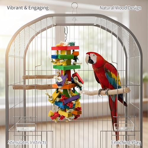 GPY Bird Toys for Parrot, Large Parrot Toys for Cage Macaws Cockatoos - color: Colorful