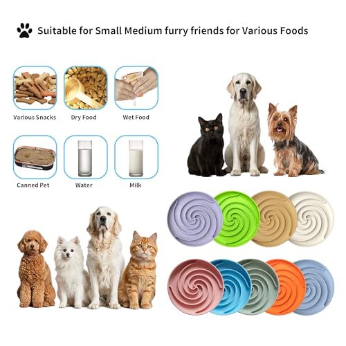 Bifeaw Slow Feeder Dog Bowls, Dishwasher Microwave Safe Silicone Puppy Puzzle Bowl with Non-Slip Design for Eating (Grey Green) - color: Grey-green