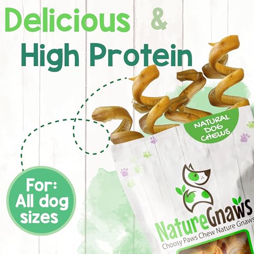Nature Gnaws Bully Stick Springs 7-8" Rawhide Free Dog Chews, 6 Count - style: 8" Springs