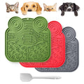 LPFALASAT Frog 3 Pack - Silicone Dog & Cat Lick Mat with Suction Cups - Anxiety Relief/Promotes Healthy Eating/Frozen & Dishwasher Safe - Pet Peanut Butter Lick Pad