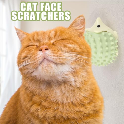 CCINEE 2pcs Catnip Balls for Cats Wall Catnip Toys Edible Cat Toys for Cat Lick Safe Healthy Kitten Chew Toys Teeth Cleaning Dental Cat Toys