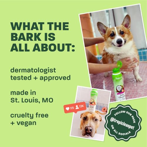 TropiClean Deodorizing Dog Detangler Spray, Watermelon, 10oz - size: 10 oz