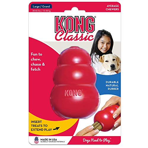 KONG Classic Stuffable Dog Toy, Natural Rubber, for Large Dogs (Pack of 2) - size: Large(2-Pack)