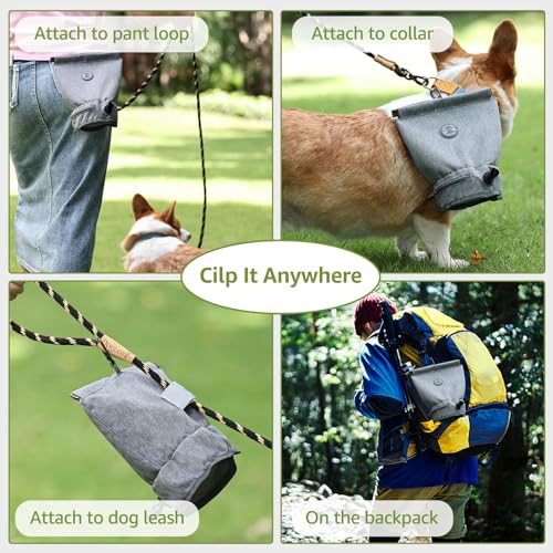 Dog Poop Bag Holder for Leash with Waste Bags Dispenser