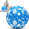 QDAN Dog Gifts, Puppy Dog Birthday Toys, Tennis Ball for Dogs, 9.5 Inch - color: Blue-gift