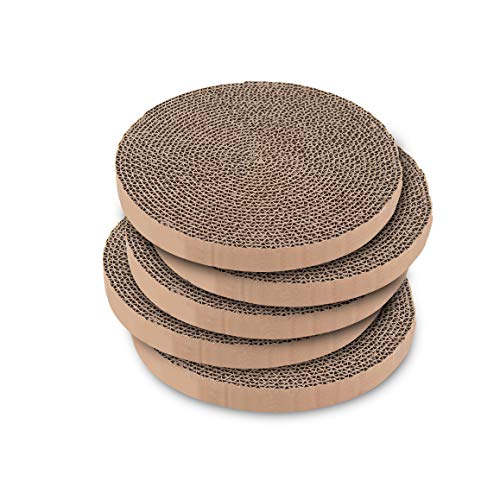 Catify Spin n' Scratch Cat Scratch Pad Refill - Round, 5-Pack - color: Round (5 Pack)
