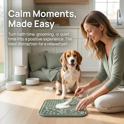 Dog Lick Mat for Anxiety Relief, Slow Feeder Bowl for Dogs & Cats, Silicone Lick Pad with Strong Suction Cups for Pet Grooming, Bath, Tooth Cleaning, Distraction and Calming, Yellow - color: Yellow+Yellow