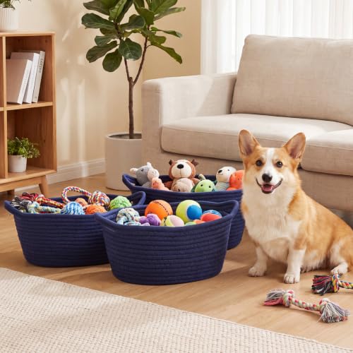 woric Navy Blue Baskets for Gifts Empty Small Woven Gift Basket - color: Navy Blue