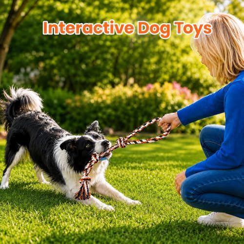 Aitmexcn Large Dog Toys for Aggressive Chewers, 8 Pack Dog Rope Toys - size: 8 Pack-Large