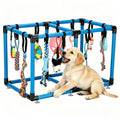 Blue Puppy Play Gym with 12 Hanging Toys (Blue) - color: Blue, size: 19.5x38in