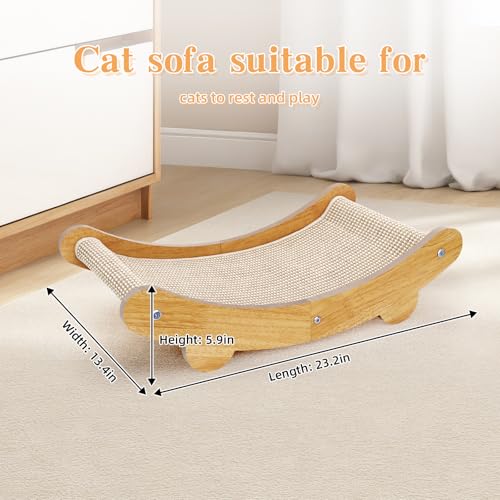 23.2 Inch Large Natural Sisal Cat Scratcher Bed