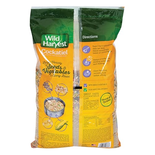 Wild Harvest Advanced Nutrition Bird Food for Cockatiel, 8 lbs - size: 8 Pound (Pack of 1)