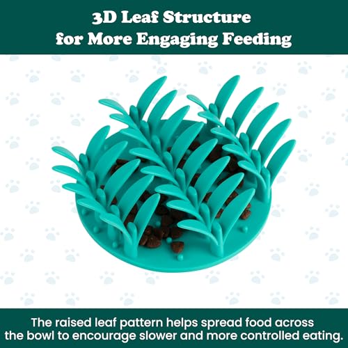 PEGGY11 Grass-Shaped Silicone Slow Feeder Insert for Dog Bowl - size: 4.09'' x 4.09''