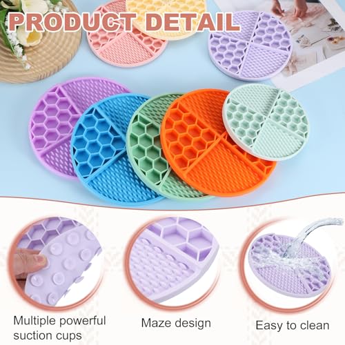 Slow Feeder Dog Bowls, Anti-Choking, Mint Green, Dia: 6.3" - color: Macaron Colors - Mint Green, size: Diameter: 6.3"