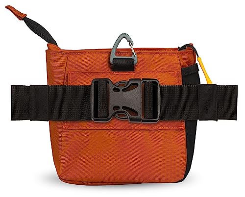 OllyDog Backcountry Day Bag | Hands-Free Dog Training Treat Pouch | Fanny/Hip Pack with Zipper Closure & Built-in Poop Bag Dispenser | Removable Waist Clip (Clay) - color: Clay