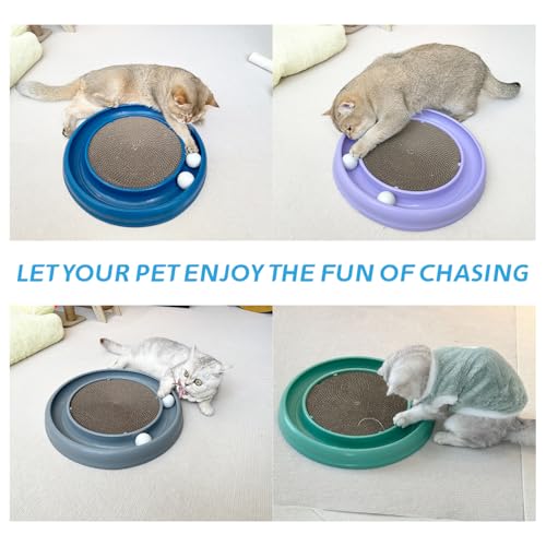 Cat Ball Toy Cat Track Balls Replacement Track Balls for Turbo Round Scratcher Toy (4 pcs), White