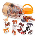 Terra by Battat Wild Animal Figurines Tube, 60 Mini Safari Figures, Animals - style: Wild Animals in Tube
