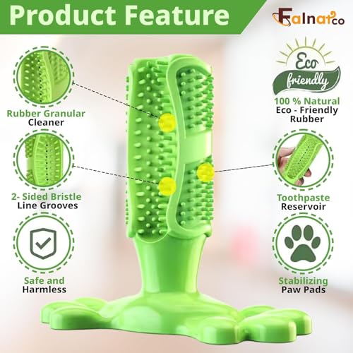 Dog Chew Toy Toothbrush Stick for Aggressive Chewers, Interactive Dog Toy - color: Green, size: L