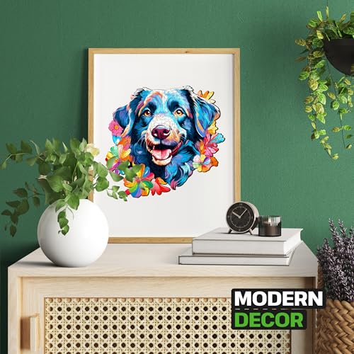 ESC WELT Wooden Dog Puzzle 200 Pieces - Captivating Mind Entertainment for Teens and Adults - Fun and Environmentally Friendly Toy - Challenging Jigsaw Game - Wooden Puzzle - color: Dog, size: 200 pcs