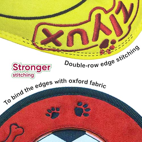 Squeaky Flying Disc for Small Medium Dogs 2-Pack Fetch Rings