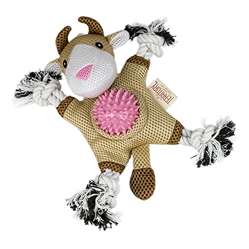 Territory 2 in 1 No Stuffing Removable Fetch Ball Tug Dog Toy for Small Medium Large Dogs, Goat - style: Goat