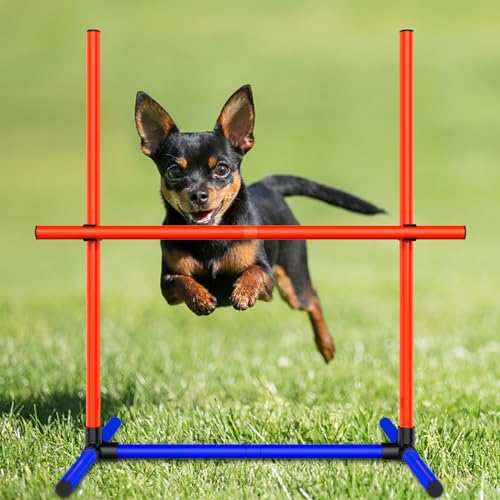 Dog Agility Training Equipment, 2-Set Dog Jumps & Hurdles with Poles - size: 2-Sets