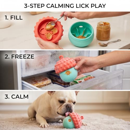 Dog Toy Treat Dispenser, Slow Feeder Puzzle (Reddish Blue) - color: reddish blue