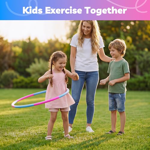 Liberry Kids Exercise Hoop Sport Toy for 3+ with Adjustable Size - size: 2 pack-6 pieces