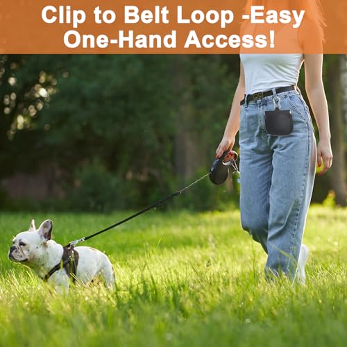 Dog Treat Pouches for Dog Training Silicone Dogs Treat Bag One-Hand Access