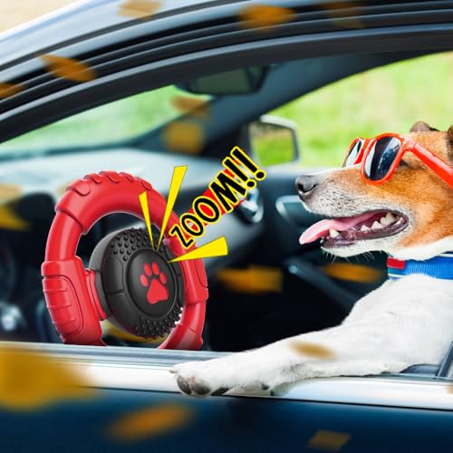Dog Toys for Aggressive Chewers Large Medium Small Breed Indestructible - color: Red